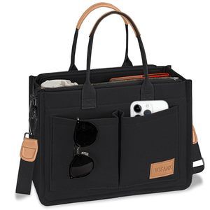 XL Black Canvas Work & Travel Tote